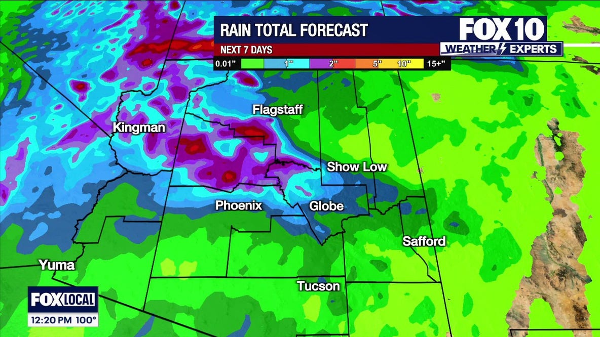 AZ weather forecast: Rain and gusty winds ahead