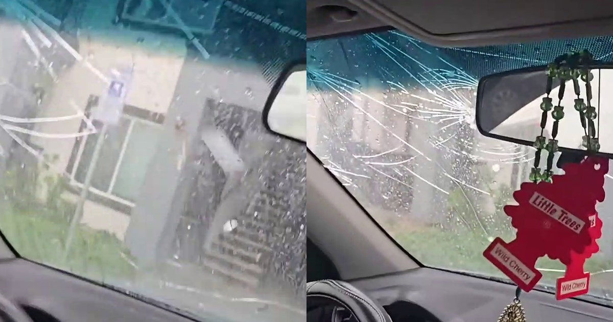 Locals share their harrowing experiences after massive hail pummeled their vehicles. Residents say they have never experienced a storm quite like it.