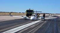 Small plane crash-lands at Mesa-Gateway Airport after landing gear issue
