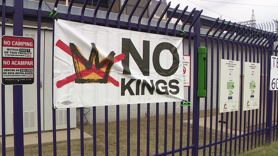 Hundreds march in Phoenix for No Kings Day rally and early voting