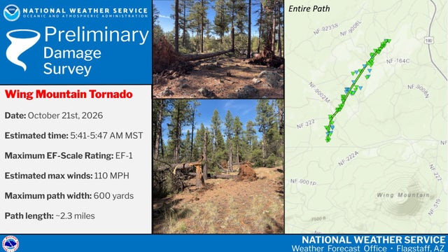 3rd EF1 tornado touched down in Arizona amid severe storms, NWS confirms