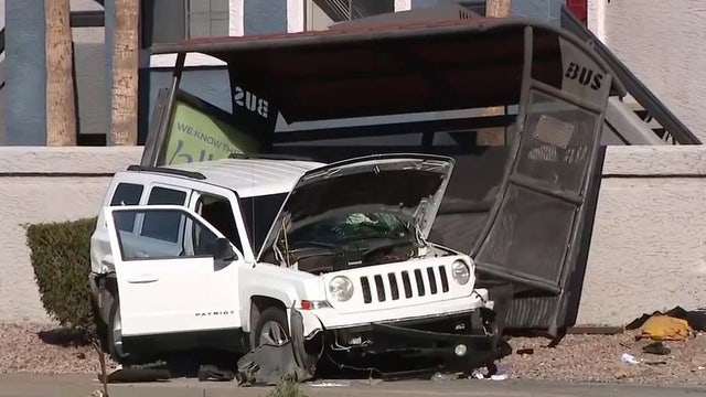 Child, teen among 4 critically hurt in Phoenix bus stop crash
