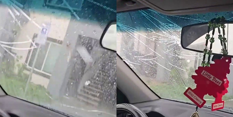 North Phoenix residents capture moments inside car during hailstorm