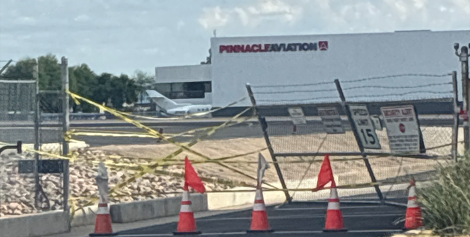Street racing suspect rams Scottsdale Airport gate, hits small airplane, police say