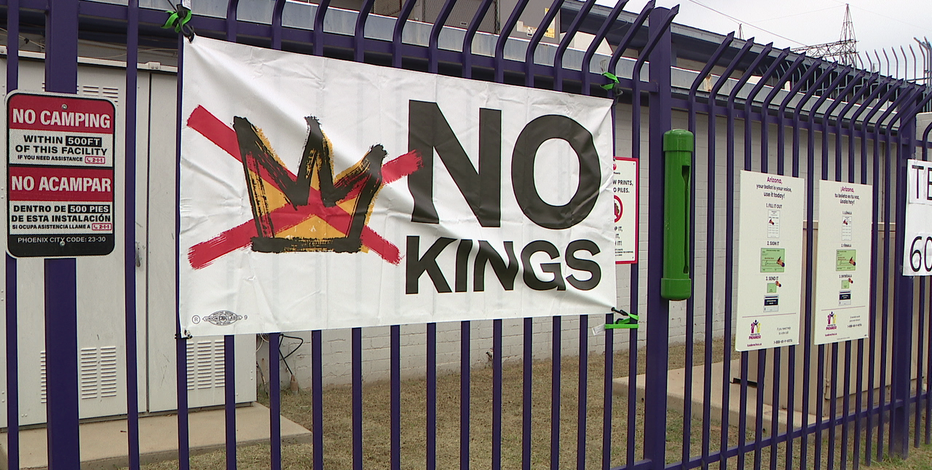 Hundreds march in Phoenix for No Kings Day rally and early voting