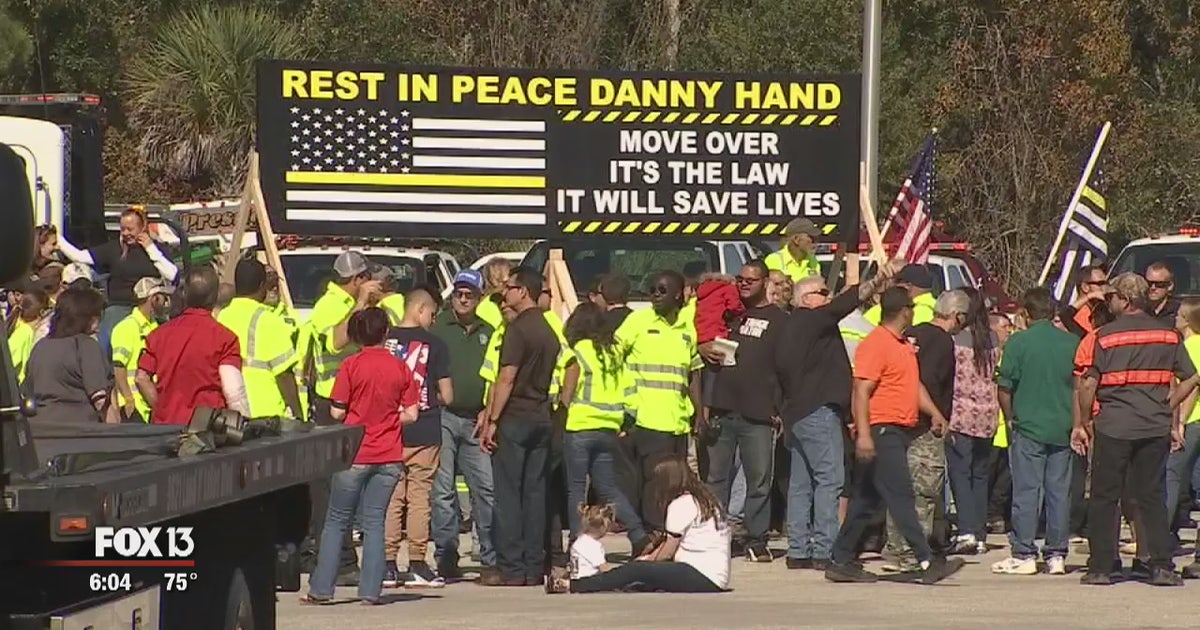 Tow truck drivers honor driver killed on the job | FOX 13 Tampa Bay