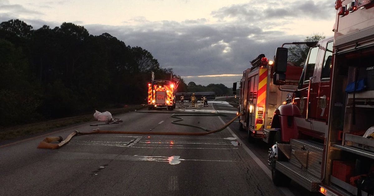 Southbound I-75 shut down for hours after tanker crash | FOX 13 Tampa Bay