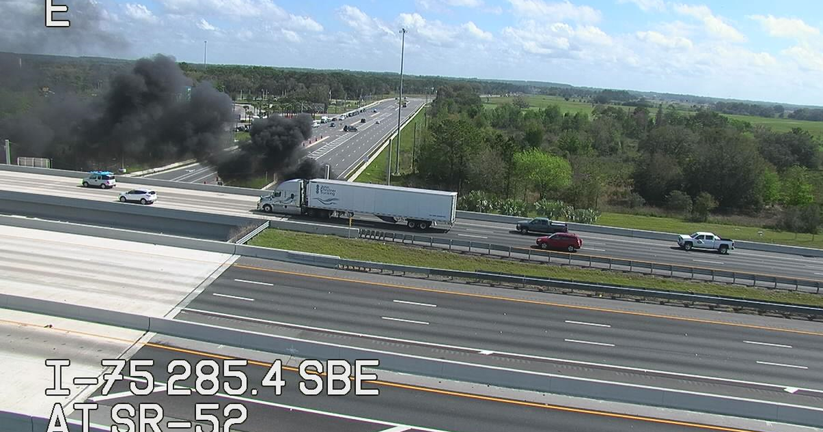 Tanker catches fire on I-75 in Pasco County | FOX 13 Tampa Bay