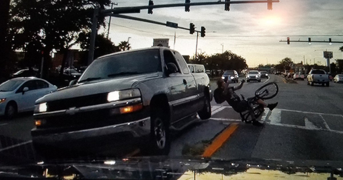 Gold Silverado flees after hitting bicyclist in Pinellas Park | FOX 13 ...