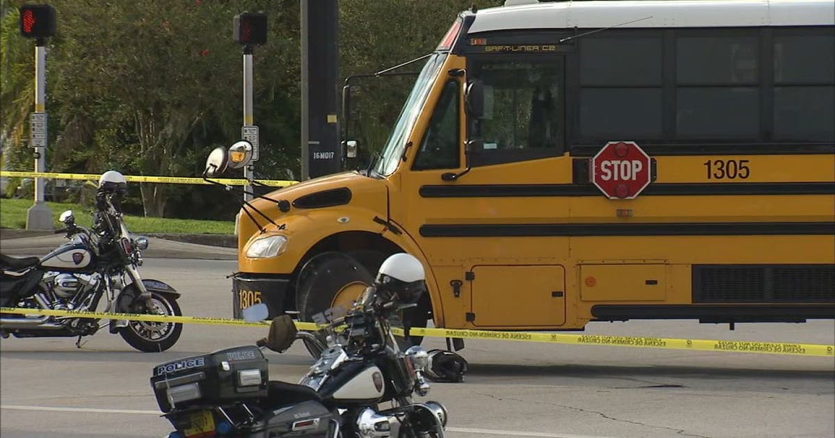 One fatality in school bus vs. motorcycle crash | FOX 13 Tampa Bay