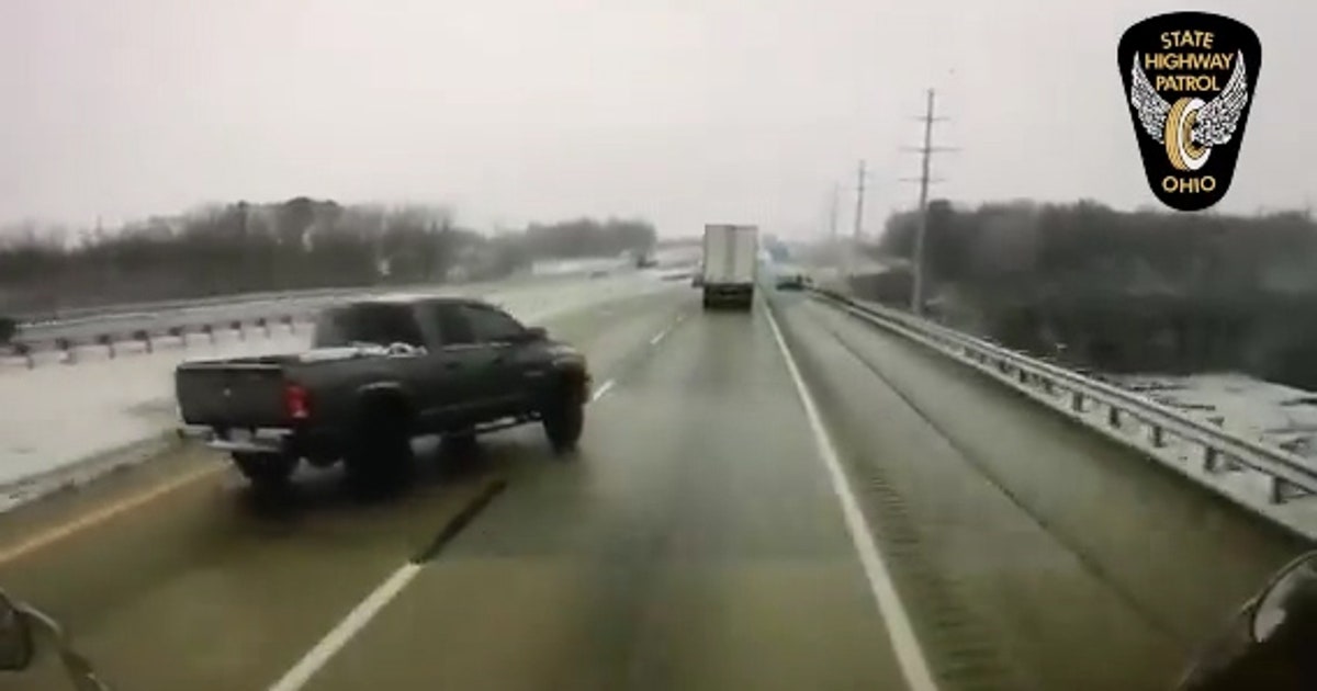 Ohio crash footage shows dangers of driving on icy roads | FOX 13 Tampa Bay