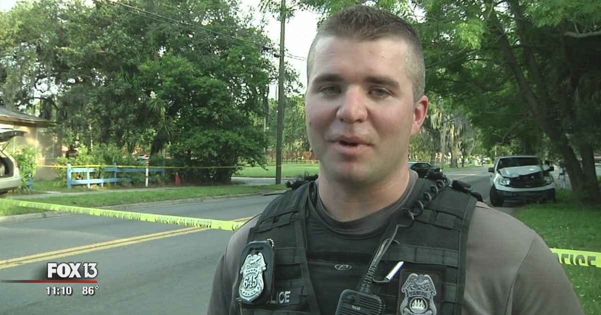 Tampa officer escapes crash with minor injuries | FOX 13 Tampa Bay