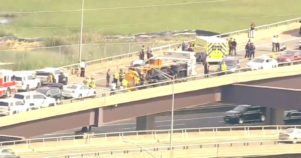 School bus overturns on NJ Turnpike ramp | FOX 13 Tampa Bay