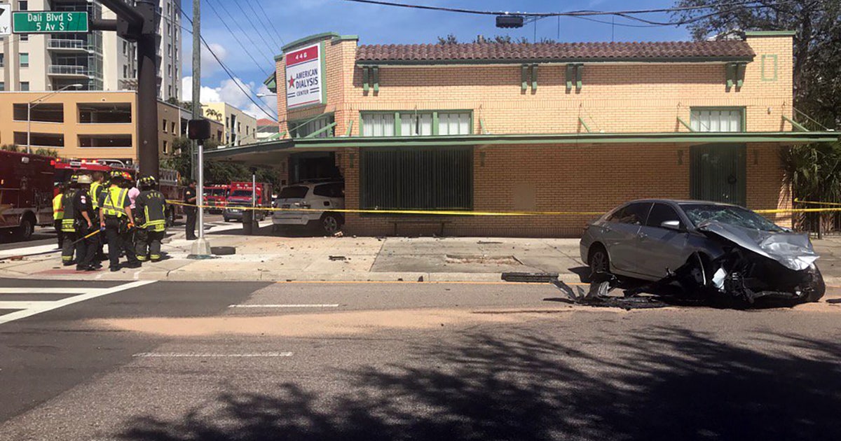 Driver flees crash that sent SUV into building | FOX 13 Tampa Bay