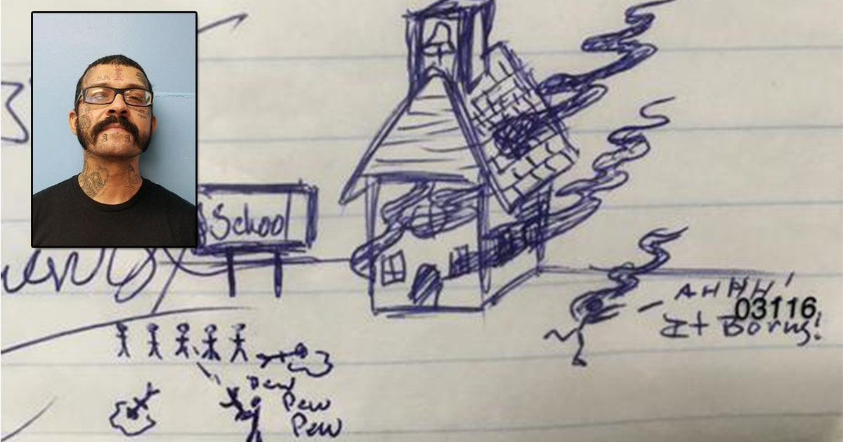 Florida man accused of drawing school attack on child's homework | FOX ...