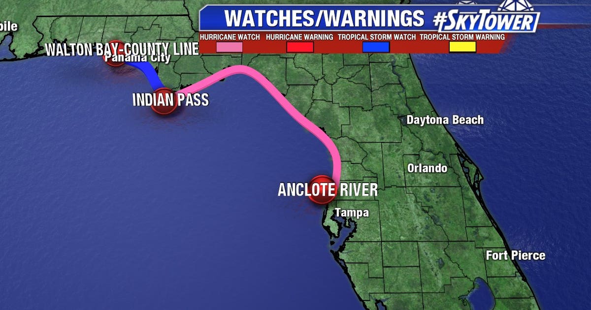 Hurricane watch issued for parts of Gulf Coast | FOX 13 Tampa Bay
