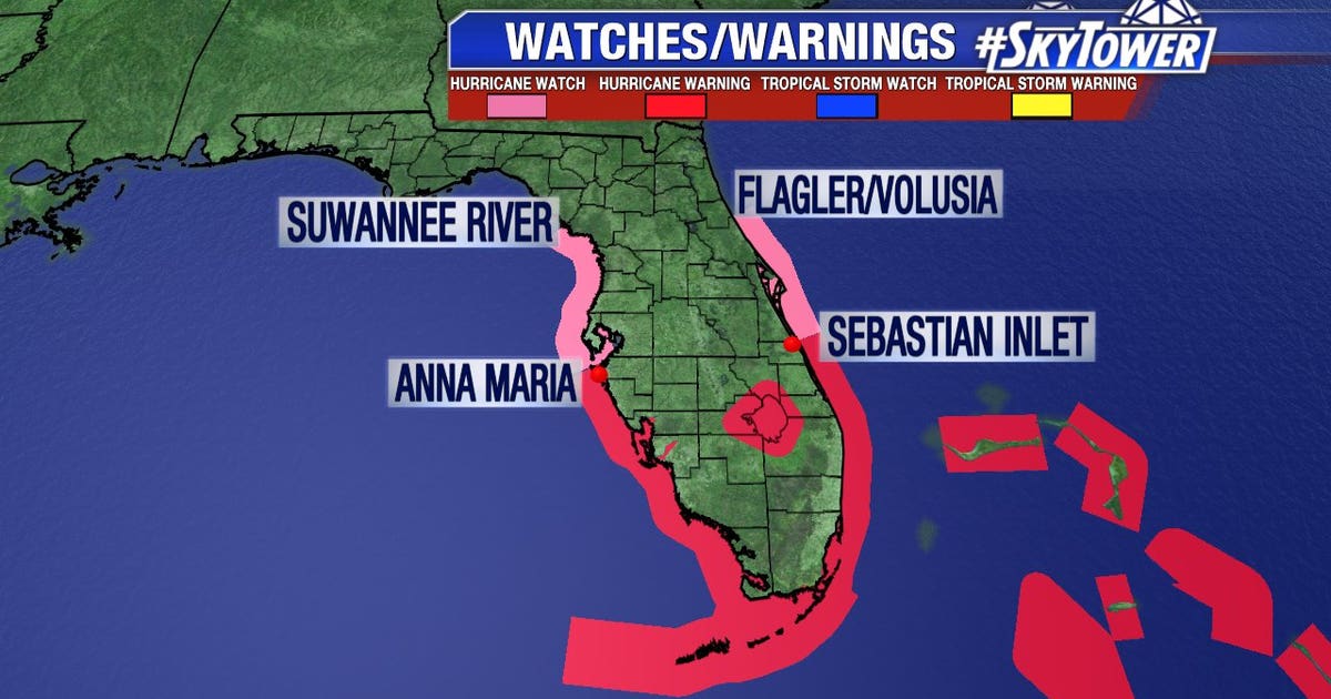 Hurricane watches, warnings issued for parts of Tampa Bay | FOX 13 ...