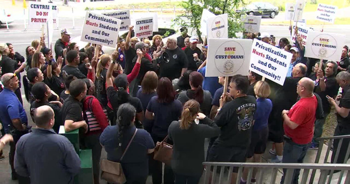 Hillsborough school employees protest plan to privatize custodial ...