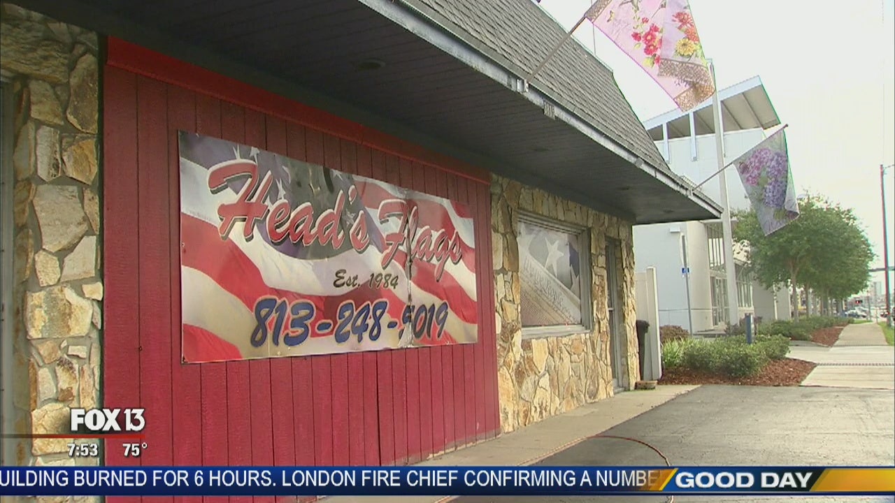 Celebrating Flag Day at Head's Flags in Tampa FOX 13 Tampa Bay