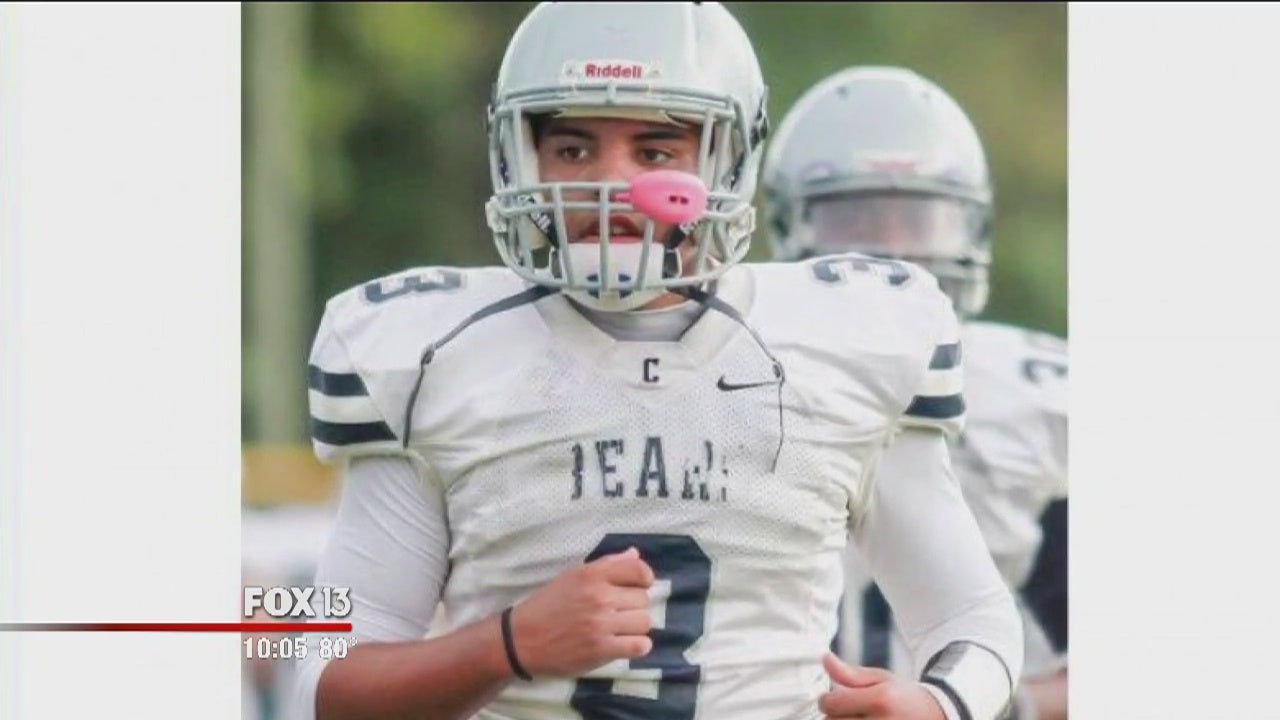 Football team rallies around injured quarterback