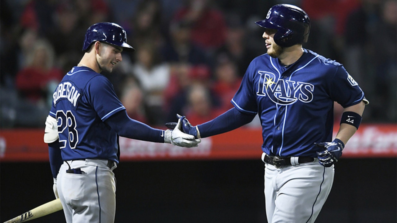 C.J. Cron homers vs. former teammates, Rays rout Angels 7-1