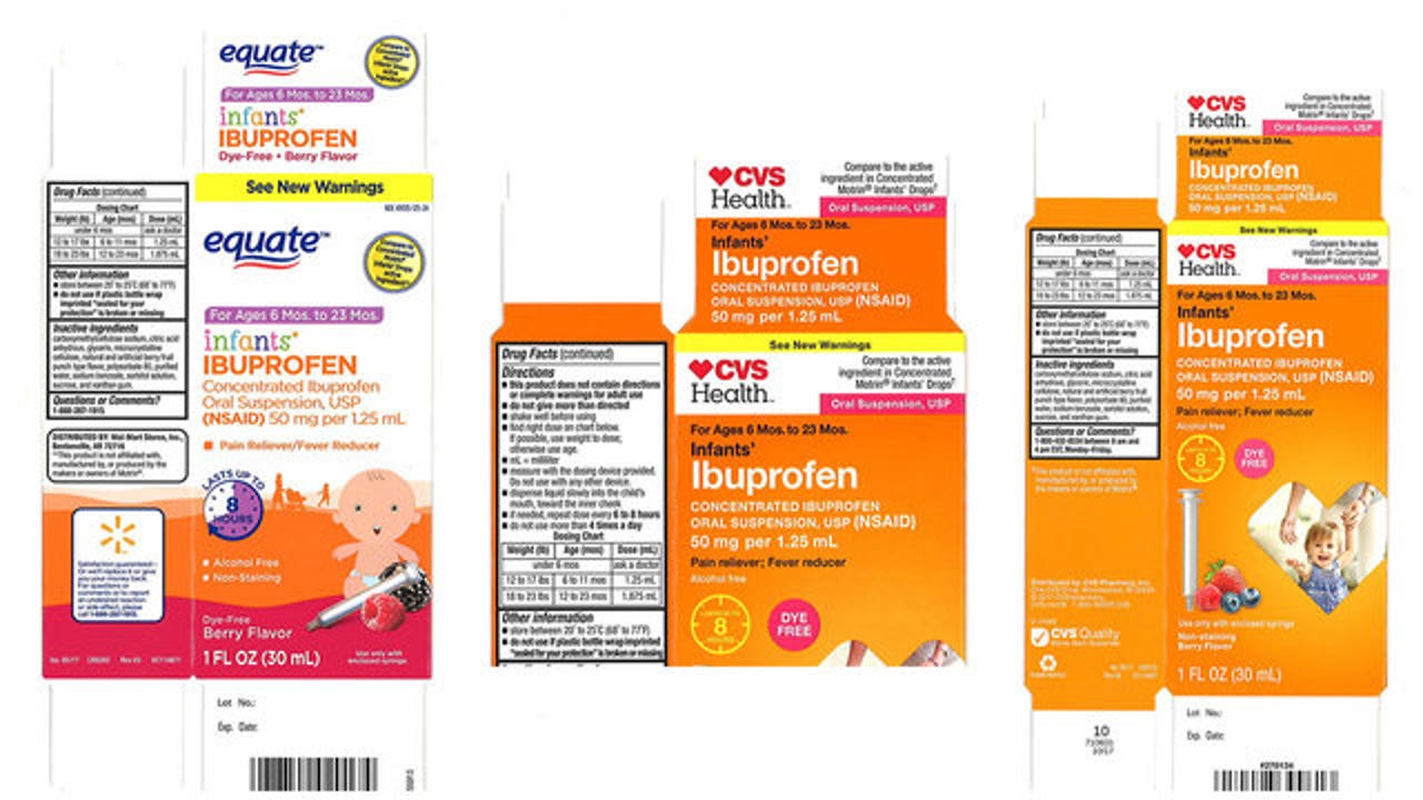 FDA expands recall of infant ibuprofen sold at Walmart, CVS, Family Dollar