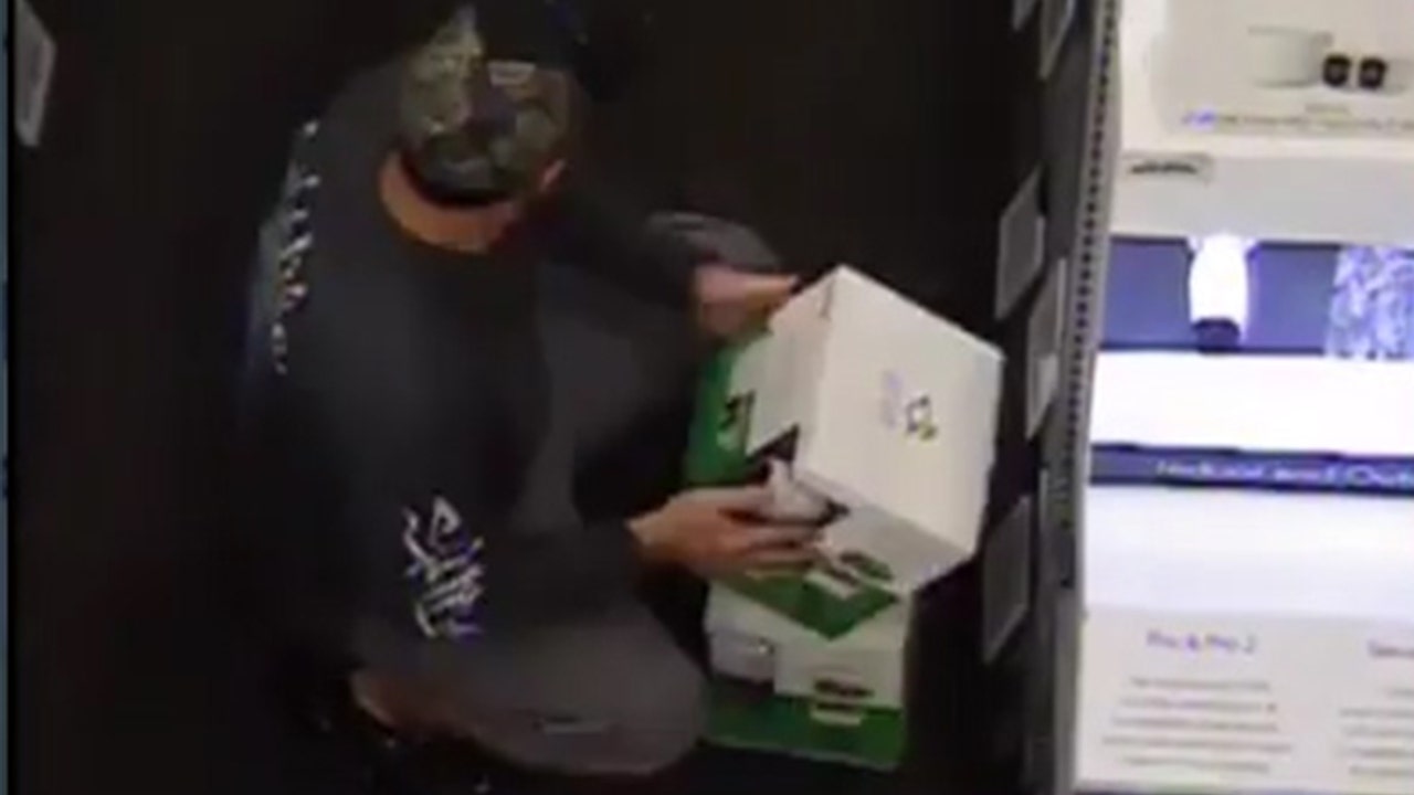 Security cameras show suspect stealing security cameras from Best Buy FOX 13 Tampa Bay