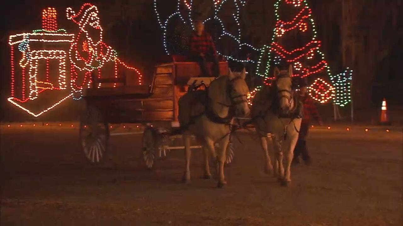Wonderland of Lights is a drivethru show at the Hillsborough Fairgrounds