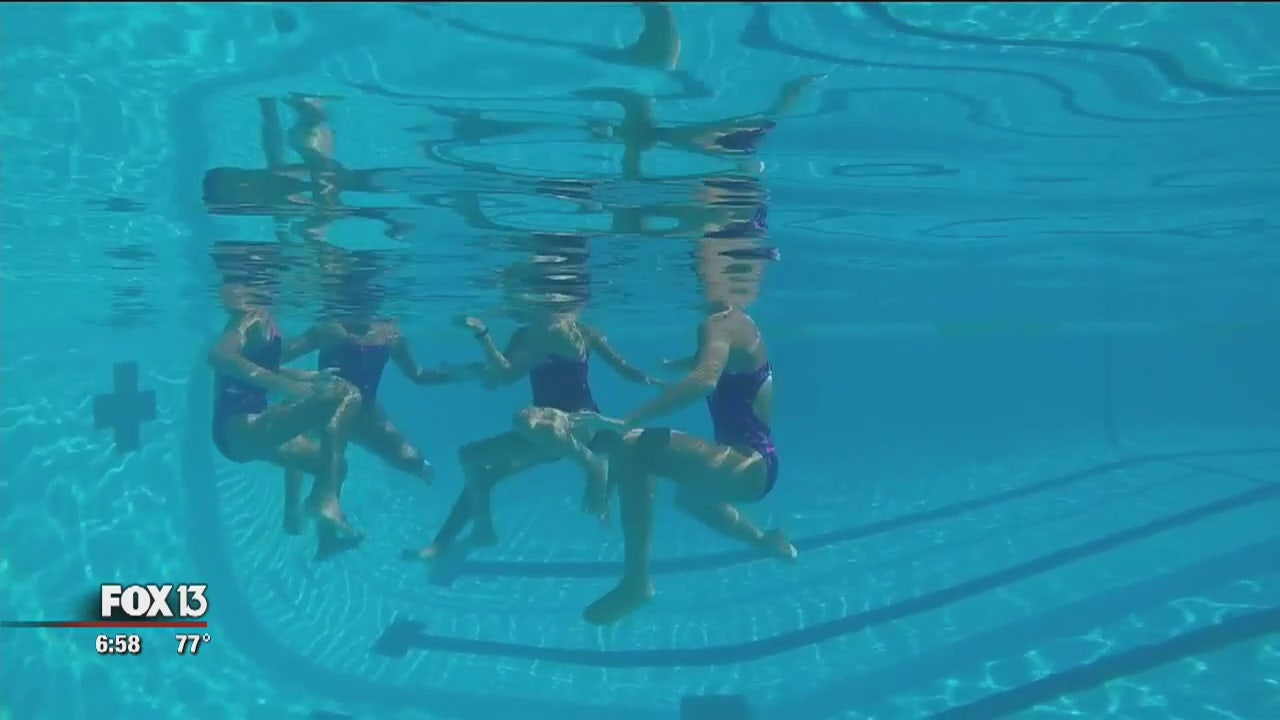 Young synchronized swimmers make a splash in Florida