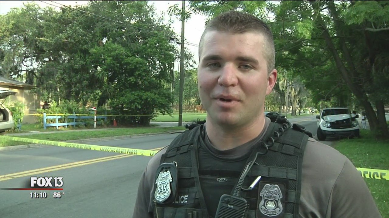 Tampa officer escapes crash with minor injuries | FOX 13 Tampa Bay