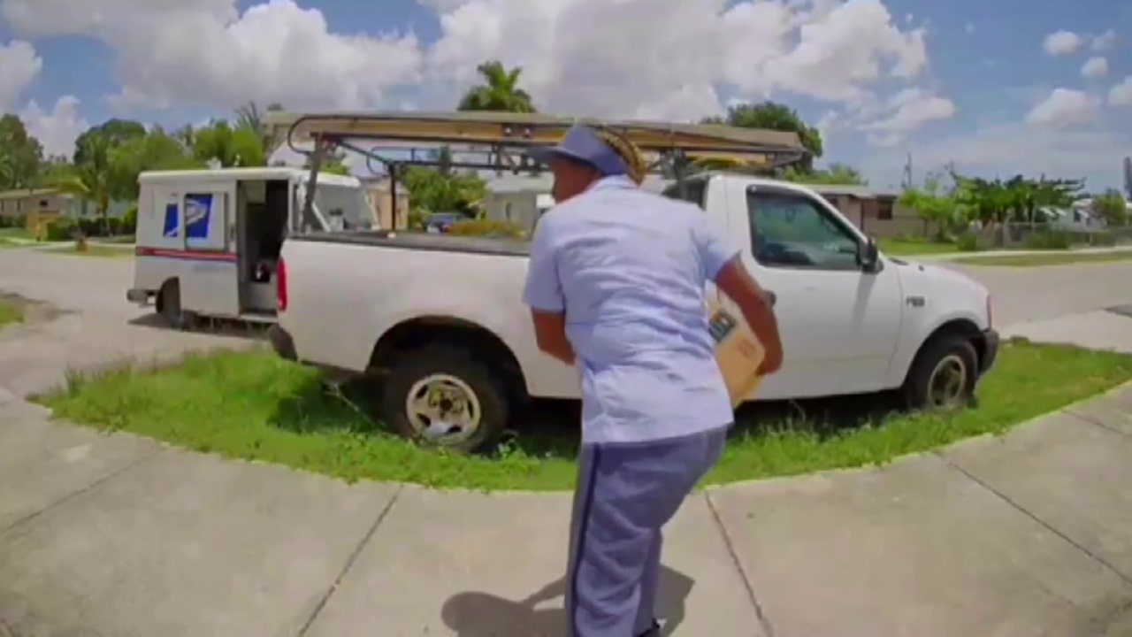 Florida Postal Worker Caught On Camera Throwing Package Over Fence ...