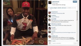 Shortly after draft, Winston shares then deletes crab legs photo
