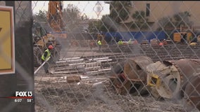 Grave shafts from the 1800s unearthed during Water Street construction