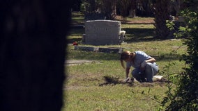 Sweeping away years of neglect at historic cemetery