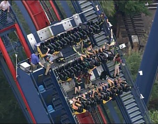 Sheikra Roller Coaster Stuck Passengers Rescued Fox 13 Tampa Bay