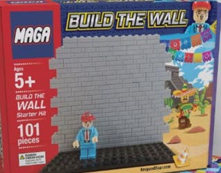 designer Ekstrem Forbløffe MAGA' LEGO knock-off toy set tells kids to 'Build the Wall'