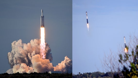 SpaceX's first commercial Falcon Heavy mission complete