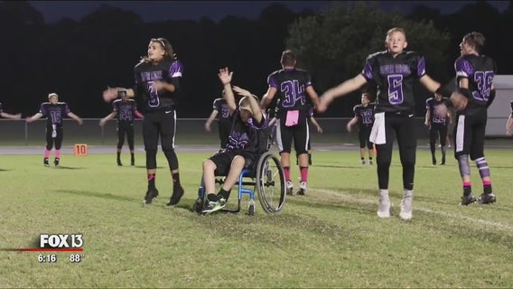 River Ridge Middle School football player scores emotional touchdown