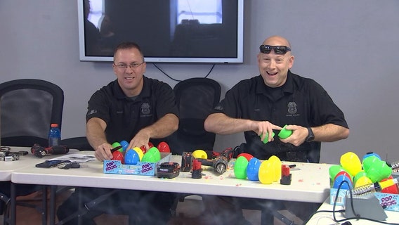 Beep-beep! Bomb squad assembles special eggs