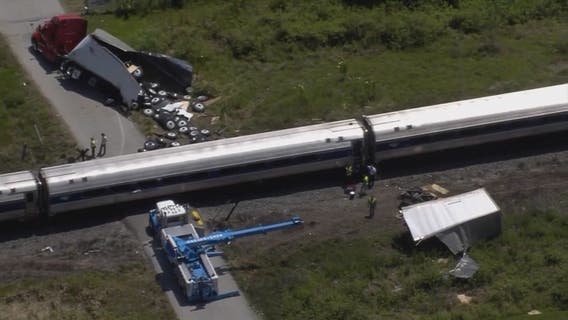 Train hits truck in Plant City