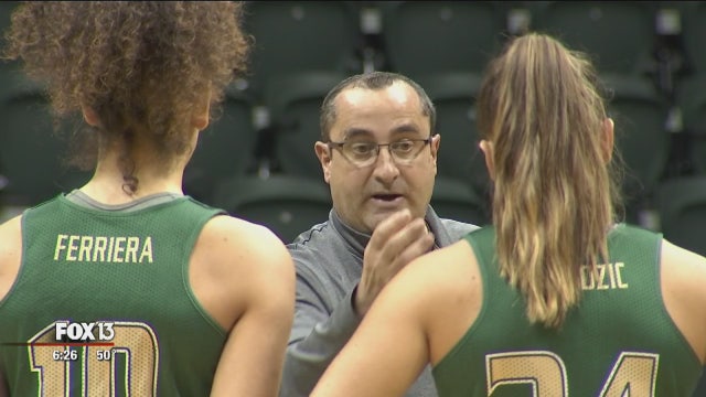 USF women prepare for Huskies' arrival