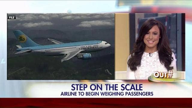 Airline to weigh passengers before boarding