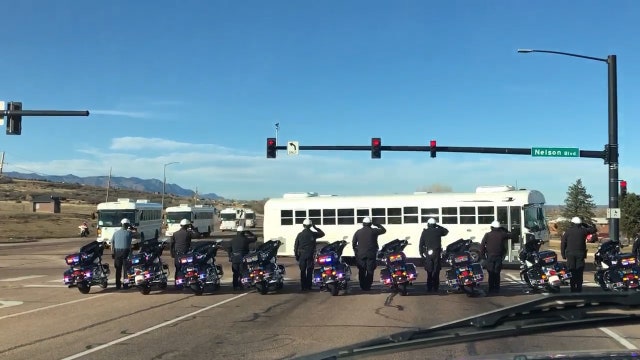 Colorado officers salute returning soldiers