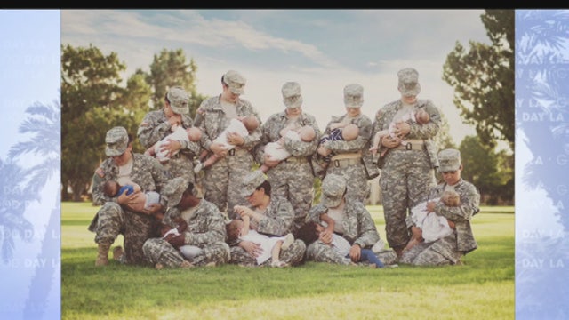 Photo of military moms breastfeeding in uniform goes viral