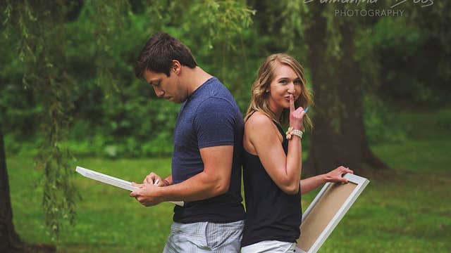 Woman reveals pregnancy to husband through adorable surprise photoshoot