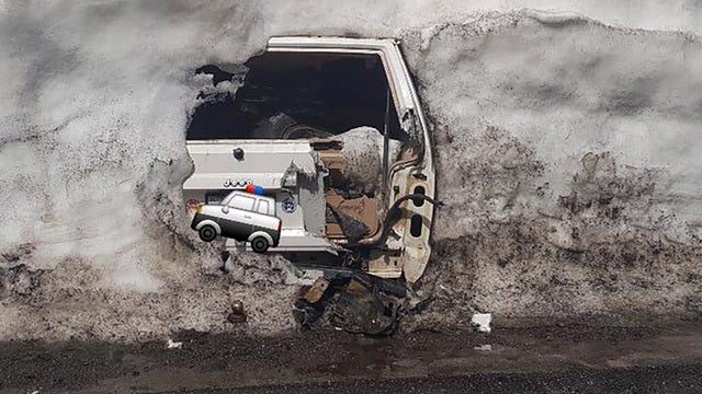 Police find Jeep buried under 20 feet of snow in the Donner Pass