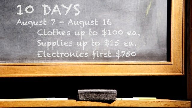 Back to school spending & the tax-free holiday