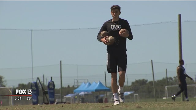 IMG Academy punter's average rivals NFL distances