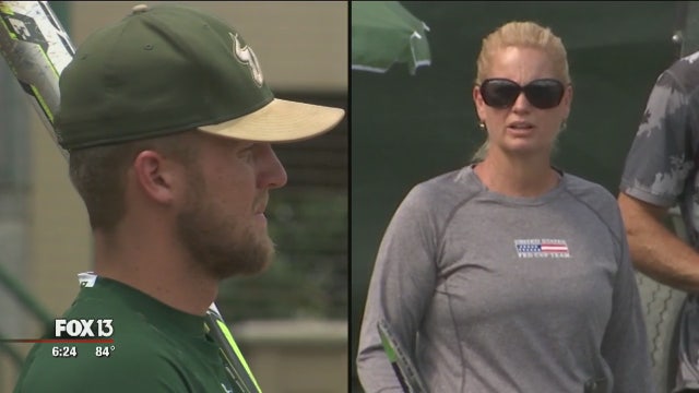 USF pitcher Stunkel following in mother's footsteps