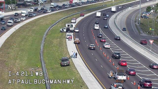Crash closes eastbound I-4 lanes near Plant City